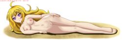 1girls blonde_hair breasts female female_only lipstick long_hair looking_at_viewer naked nipples nude purple_eyes pussy rwby solo vagina white_skin yang_xiao_long zerorespect_bot