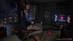 1boy 1girls 3d ass d.va dezzii20 facesitting femdom overwatch source_filmmaker tease teasing