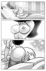 1boy 1girls apple_butt arched_back areola areolae bed bedroom big_breasts black_hair breasts bubble_ass bubble_butt bust busty comic curvaceous curves curvy disney drawing drawn female henrik-drake hhammerh hips hourglass_figure huge_breasts kim_possible large_breasts legs lips long_hair maid maid_uniform male male/female mature_female mature_male monochrome nipples no_bra no_panties older_female ron_stoppable round_ass rsahnp shego sleeping straight straight_hair thick thick_legs thick_thighs thief topless topless_female villain wide_hips younger_male