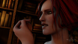 1girls 3d apple cd_projekt_red red_hair solo solo_female the_witcher the_witcher_(series) the_witcher_2 the_witcher_3:_wild_hunt theropedude triss_merigold