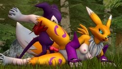 16:9 2021 3d animal_genitalia animal_penis animated anthro anthro_on_anthro balls bandai_namco black_sclera blue_eyes bouncing_breasts breasts canid canine canine_penis clothing demon devilscry digimon digimon_(species) dominant duo duo_focus erection female female_focus female_penetrated fingers forest fox fur genitals group hair high_framerate imp impmon interspecies knot larger_female leg_glider_position leg_grab loop lying male male/female male_penetrating male_penetrating_female mammal mp4 nipples no_sound nude on_side open_mouth outside paws penetration penile penile_penetration penis penis_in_pussy plant pussy raised_leg renamon sex short_playtime shorter_than_10_seconds side_view size_difference small_dom_big_sub smaller_male source_filmmaker spread_legs spreading tail tree vaginal vaginal_penetration video white_body white_fur widescreen yellow_body yellow_fur
