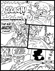 anthro archie_comics black_and_white breasts ccn chadthecartoonnut comic cum cum_on_body cum_on_face dialogue eyelashes female furry male mobian_(species) sally_acorn sega smile smoking sonic_(series) sonic_satam sonic_the_hedgehog_(archie) sonic_the_hedgehog_(comics) sonic_the_hedgehog_(series) tails