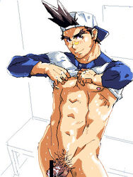 artist_request capcom censored clothing cum male male_only pubic_hair rival_schools shoma_sawamura tagme