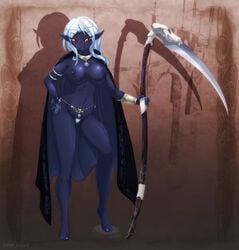 drow dungeons_and_dragons elf female full-length_portrait full_length jessica_elwood matypup portrait solo standing tagme