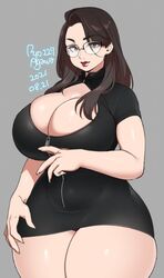 1girls breasts cleavage female female_only huge_breasts ryo_agawa solo thick_thighs wide_hips