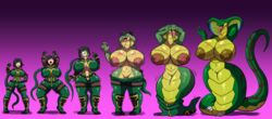 brainwashing breast_expansion female identity_death lamia naga original_character prinnydood snake_girl species_transformation transformation transformation_sequence