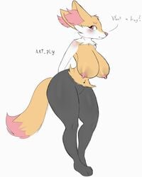 absurd_res anthro artply big_breasts braixen breasts female hi_res imminent_sex invalid_tag looking_at_viewer looking_pleasured nintendo pokémon_(species) pokemon pokemon_(species) smile solo thick_thighs video_games