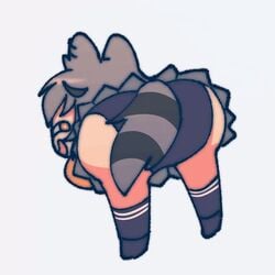 1girls animated anthro ass ass_shake big_breasts breasts dark_hair female female_only gif indie_virtual_youtuber looking_back mametchi_(artist) meme raccoon raccoon_ears short_hair snuffy teasing twerking unusual_pupils virtual_youtuber yellow_eyes