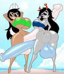 2021 2futas angstrom ass balls beach big_ass big_balls big_breasts big_butt big_penis big_testicles bikini black_hair breasts dark-skinned_futanari dark_skin dickgirl disney dog_ears futa_only futanari homestuck horns huge_ass huge_balls huge_breasts huge_butt huge_cock huge_penis huge_testicles hyper hyper_balls hyper_penis intersex jade_harley knick_knack large_ass large_balls large_breasts large_butt large_testicles long_hair looking_at_viewer looking_back ms_paint_adventures penis permanent_smile pixar smile sunglasses sunnification sunny_miami tail testicles troll vriska_serket