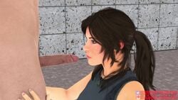 1boy 1boy1girl 1girls 3d animated blender blowjob breasts deep_blowjob deepthroat eye_contact female handjob kneeling lara_croft lara_croft_(survivor) looking_at_another looking_at_partner makeup nextr3d no_sound oral oral_penetration oral_sex pants penis ponytail smile squint tagme tanktop throat_barrier tomb_raider tomb_raider_(survivor) video