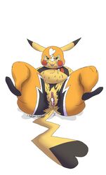 2018 after_sex anthro ass bedroom_eyes belly big_butt bodily_fluids chubby_anthro chubby_female clothing colored cosplay_pikachu cosplay_pikachu_(costume) cum cum_in_pussy cum_inside cum_leaking digital_drawing_(artwork) digital_media_(artwork) female flat_colors genital_fluids genitals hi_res humanoid_genitalia invalid_tag lying mask narrowed_eyes navel nintendo pikachu pikachu_libre pokémon_(species) pokemon pussy seductive shaded shortstack signature slightly_chubby smile solo sports_mask sportswear spread_legs spread_pussy spreading sweat sweaty_arms sweaty_belly sweaty_face thick_thighs torn_clothing video_games watermark wide_hips wittless-pilgrim wrestling_mask wrestling_singlet