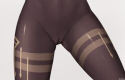 artist_name ass_visible_through_thighs black_legwear cameltoe close-up commentary_request female ganyu_(genshin_impact) genshin_impact highres pantyhose simple_background solo stained_clothes thighs white_background z282g