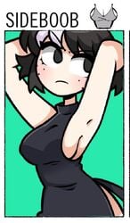 annoyed armpits dress emo jennlumm lumina_(jennlumm) meme shirt_cut_meme sideboob