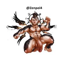 anthro balls black_fur flaccid furry haplorhine male male_only monkey monkey_boy monkey_feet monkey_tail nipple_chain nipple_piercing nipples nude penis pointing_at_self prehensile_feet primate semi-erect solo solo_male tagme tail veins veiny_penis zenpei