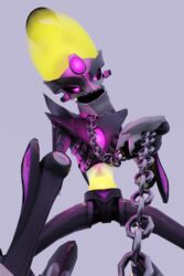 1boy 3d 3d_(artwork) blender chains doctor_nefarious lava_lamp leash leash_pull leashed_pov male male_only no_humans pov ratchet_and_clank robot self_upload skeletal slipsy2 solo