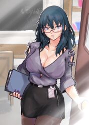 1girls byleth_(fire_emblem) byleth_(fire_emblem)_(female) fire_emblem fire_emblem:_three_houses large_breasts nintendo pov teacher vialnite