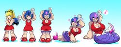 1girls brainwashing breast_expansion capcom female helmet identity_death mega_man mega_man_9 mermaid prinnydood roll splash_woman transformation transformation_sequence