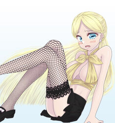 big_breasts breasts chloe_bourgeois female female_only fishnet_stockings miraculous_ladybug solo stockings tagme