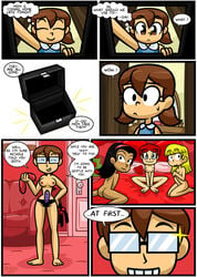 5girls ass ball_gag biracial black_hair blonde_hair blue_eyes box breasts brown_eyes brown_hair carla_(xierra099) case comic covering covering_breasts covering_pussy curly_hair danielle_(xierr099) dialogue dildo double_dildo embarrassed_nude_female enf first_time frightened glasses implied_sex lesbian long_hair love_hotel lovin’sis lucy_(xierra099) multiple_girls naked naked_female nichole_(xierra099) nipples nude nude_female red_hair scared sex_toy sex_toys shy sitting_on_bed strap-on studded_dildo students susan_(xierra099) teacher teacher_and_student teacher_fucking_student virgin worried worried_expression worried_face worried_look xierra099