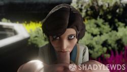 1boy 1girls 3d animated bioshock bioshock_infinite blowjob elizabeth_comstock eye_contact fellatio female female_focus male male/female no_sound oral oral_penetration oral_sex shadylewds tagme video