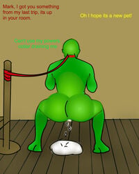 alana alana_(invincible) big_ass collar cum female green_ghost invincible leash new_purpose petplay presenting_ass property sex_slave