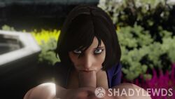 1boy 1girls 3d animated bioshock bioshock_infinite blowjob elizabeth_comstock eye_contact fellatio female female_focus male male/female no_sound oral oral_penetration oral_sex shadylewds tagme video