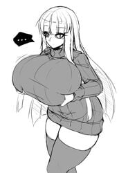 1girls 2021 big_breasts breasts huge_breasts ruin_(alphaerasure) solo solo_female sub-res sweater tagme thick thick_thighs