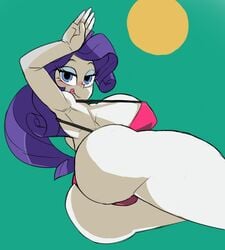 1girls armpits ass baigak big_areola big_ass big_breasts big_nipples bikini bubble_butt cameltoe equestria_girls erect_nipples erect_nipples_under_clothes female female_only friendship_is_magic from_behind hasbro huge_breasts human humanized my_little_pony nipple_bulge rarity_(eg) rarity_(mlp) solo swimsuit thick_thighs thighs thong thong_bikini tongue tongue_out