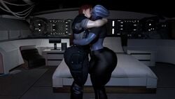 1futa 1girls 3d asari boobafuta bulge commander_shepard female femshep futa_on_female futa_with_female futanari interspecies liara_t&#039;soni mass_effect muscular_female muscular_futanari penis_under_clothes