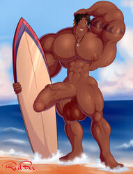 1boy beach big_muscles big_pecs big_penis david_kawena disney gay huge_cock huge_muscles huge_pecs huge_penis human hyper hyper_muscles hyper_pecs hyper_penis lilo_and_stitch male male_only muscle muscles muscular muscular_male red-box sea shore solo surfboard wet yaoi