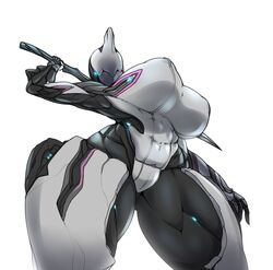 1girls 2021 4k anthro ass big_ass big_breasts breasts cleavage curvy curvy_figure cute excalibur_(warframe) fat_ass female female_only front_view grey_background hi_res highres huge_breasts huge_butt looking_at_viewer low-angle_view no_humans rule_63 scalie warframe