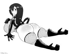 1girls ass ass ass_focus big_ass big_breasts big_butt bimbo boots breasts bubble_ass bubble_butt busty butt_focus dat_ass elbow_gloves fishnet_legwear high_heel_boots high_heels huge_ass huge_breasts iron-0xide large_ass monochrome my_hero_academia sanka-tetsu stiletto_heels teenager thick_ass thick_thighs thighs tsuyu_asui wide_hips