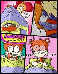 anthro archie_comics bed brown_fur canine chadthecartoonnut chipmunk comic derp_eyes duo english_text fellatio female fox fur inside interspecies lying male mammal mobian_(species) on_back on_bed oral rodent sally_acorn sega sex sonic_(series) sonic_satam sonic_the_hedgehog_(archie) sonic_the_hedgehog_(comics) sonic_the_hedgehog_(series) spiral_eyes straight sweat tails teeth text tongue tongue_out