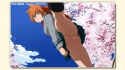 1girls bandaid bandaid_on_pussy bottomless_skirt covered_pussy felipe_godoy female female_only green_eyes itsuka_kendou kendou_itsuka long_hair looking_at_viewer looking_down my_hero_academia orange_hair ponytail pussy skirt solo_female solo_focus spread_legs