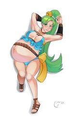 1girls breasts claraspregs cleavage female female_only fire_emblem fire_emblem:_the_blazing_blade fire_emblem_heroes huge_belly large_breasts lyn_(fire_emblem) lyn_(summer)_(fire_emblem) pregnant ready_to_pop solo