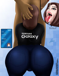 aramyx ass big_ass blowjob brainwashing butt cum_in_mouth cum_on_face dark-skinned_male dat_ass deepthroat facial fellatio forced forced_oral hacked huge_ass implied_deepthroat jeans oral oral_sex pants penis rape samsung samsung_sam seductive_mouth tight_jeans tight_pants tongue_out unseen_male_face used