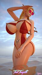 1girls ass beach big_ass big_breasts bimbo blonde_hair blood_elf blood_elf_female breasts busty curvy curvy_female curvy_figure elf female female_only horde_(warcraft) horde_female huge_breasts legs nipples nipples_visible_through_clothing pose posing pubic_tattoo red_glasses round_ass solo summer tattoo teril_truepath_(valkyrien) thick thick_ass thighs valkyrien warcraft world_of_warcraft wow