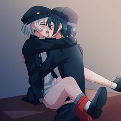 /// 2boys anal anal_sex blue_hair closed_eyes color danganronpa danganronpa_v3 domination gay gay_domination gay_sex half-dressed half_naked hat human human_on_human human_on_humanoid human_only humanoid japanese_clothes k1-b0 keebo kiibo kissing light-skinned_male light_skin making_out male male/male male_on_male male_only mishmasz navy_blue_hair penis_in_ass pregame_kiibo pregame_shuichi saihara_shuuichi shoes shuichi_saihara socks straight_hair submissive submissive_male sweat sweatdrop sweating white_hair wholesome yaoi