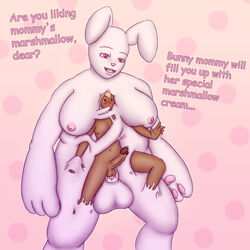 absorption absorption_vore bbw brainwashing bunny candy caption corruption cute futa futa_on_male futa_sans_pussy futanari giantess heart-shaped_pupils huge_balls huge_breasts hypnosis loonerma male_penetrated marshmallow mind_control mommy_kink precum puffy_nipples rabbit smooth_skin soft soft_vore sweet tentacle tentacle_grab tentacle_in_mouth tentacle_on_male