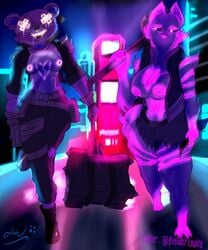 2girls axelwolf bear epic_games female fortnite fortnite:_battle_royale furry ragsy_(fortnite) tagme unknown_character