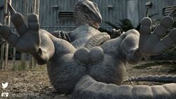 16:9 3d anus ass balls big_balls big_butt big_penis blue_(jurassic_world) chittercg claws deepspacebug digital_media_(artwork) dinosaur dromaeosaurid erection feet feral genitals grey_body grey_scales hi_res humanoid_genitalia humanoid_penis jurassic_park jurassic_world looking_at_viewer male male_focus male_only male_solo open_mouth outside penis perineum presenting presenting_anus presenting_hindquarters reptile rule_63 scales scalie sharp_teeth solo solo_male teeth theropod thick_thighs tongue universal_studios wide_hips widescreen