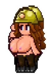 animated big_breasts color colored lard_bucket pixel_art tagme terraria terraria_(lewdrraria) terraria_(workshop) transparent_background