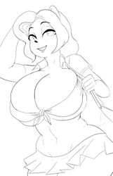 anthro armpits breasts_squeeze crash_(series) female furry isabella_bandicoot large_breasts solo xiceowl