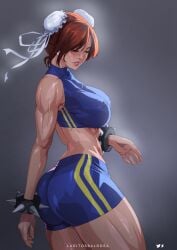 1girls abs capcom chun-li laditosbaldosa muscle muscle_tone muscular muscular_arms muscular_female muscular_legs muscular_thighs six_pack solo street_fighter tagme thick_thighs