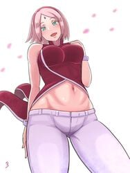 1girls boruto:_naruto_next_generations breasts female female_only midriff mikanberry naruto naruto_(series) sakura_haruno shounen_jump solo solo_female tagme