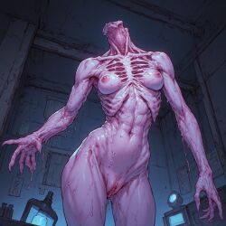 ai_generated alien_humanoid athletic headless horror_(theme) monster perchance_ai skinny