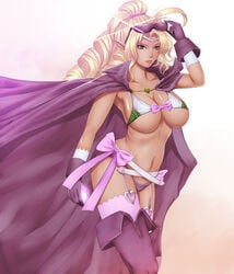 1girls adult alternate_breast_size armpits ass big_breasts bikini blonde_hair boots bow breasts cape cleavage dark-skinned_female dark_skin elf eyewear_on_head eyewear_removed female fire_emblem fire_emblem_awakening garter_belt garter_straps glint gloves green_eyes harihisa high_resolution highres huge_ass huge_breasts large_breasts lingerie lipstick long_hair lowleg lowleg_bikini makeup manakete micro_bikini_top navel nintendo nowi_(fire_emblem) older pantsu photoshop_(medium) pink_legwear pointed_ears pointy_ears purple_legwear red_lipstick ribbon sideboob solo solo_female string_bikini string_panties sunglasses sunglasses_on_head sunglasses_removed swimsuit thigh_boots thighhighs thighs thong underboob underwear wide_hips