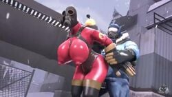 <1_second_video 3d animated big_breasts bodysuit fempyro from_behind gas_mask holding_hands latex nipples no_sound penetration penis pyro pyro_(team_fortress_2) rule_63 sex source_filmmaker stomach_bulge tappysfm team_fortress_2 thighhigh_boots thighhighs vaginal_penetration valve video