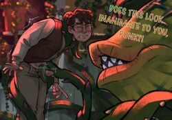 1male 1monster audrey_ii dubcon dubious_consent forced forced_exposure forced_orgasm handjob hierogreen leaking_cum little_shop_of_horrors nonconsensual plant plant_monster precum precum_drip seymour_krelborn vines whimper whimpering