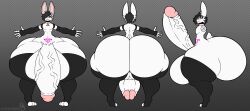 1boy 2025 2d 2d_(artwork) 2d_artwork arm_warmers ass_bigger_than_head ass_bigger_than_torso bunny_boy butt_bigger_than_head butt_bigger_than_torso hyper_ass hyper_balls hyper_butt hyper_genitalia hyper_penis lagomorph lagomorph_humanoid makeup male_only rabbit_boy rabbit_humanoid reference_sheet solo solo_male stemingbunbun stemingbunbun_(character) thick_thighs watermark